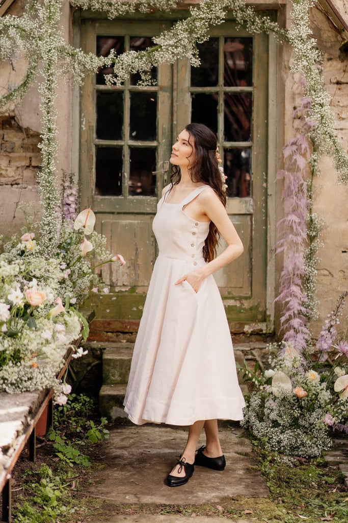 linen wedding dress